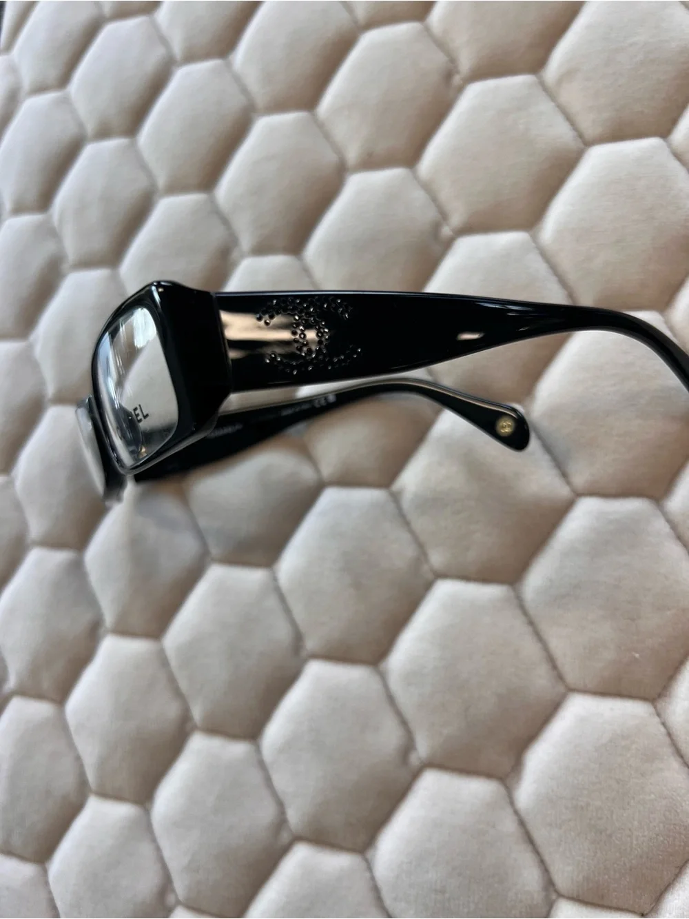 Authentic Chanel Black petite Rectangular Optical frame
